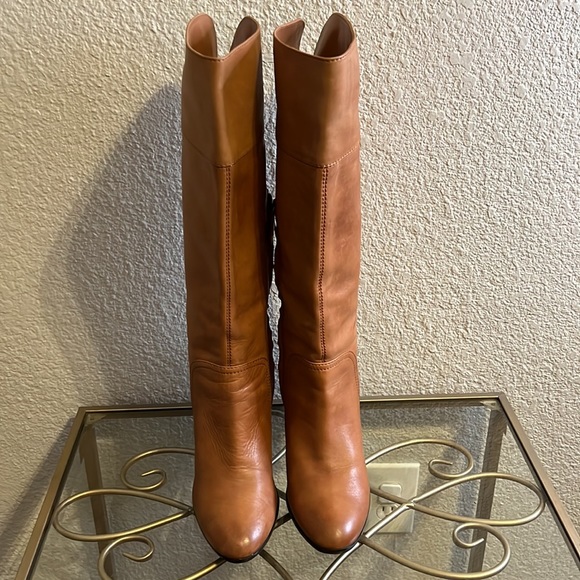 Halogen Camel Leather Knee Boots Sz 11 - Picture 2 of 7